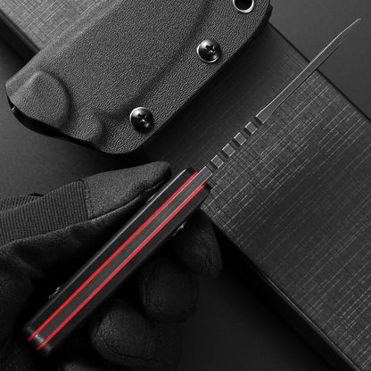 EF121 EDC Fixed Blade Knife D2 Blade Steel G10 Handle with Kydex Sheaths for Outdoor Activities Camping