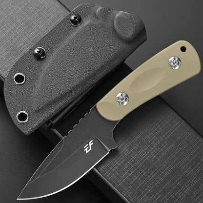 EF121 EDC Fixed Blade Knife D2 Blade Steel G10 Handle with Kydex Sheaths for Outdoor Activities Camping
