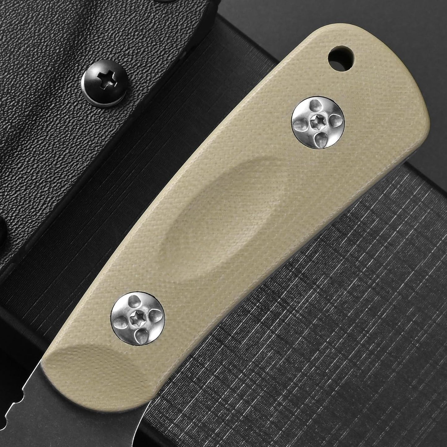 EF121 EDC Fixed Blade Knife D2 Blade Steel G10 Handle with Kydex Sheaths for Outdoor Activities Camping