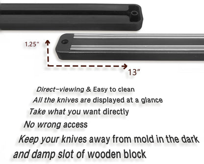 Magnetic Tool Holder for Member's Mark Griddle, 2 Pcs, 13 Inch | Magnetic Strip for Griddle Accessories, Multi-purpose Magnet Bar Holder, For Organizing Knife and Home Utensils, Replacement