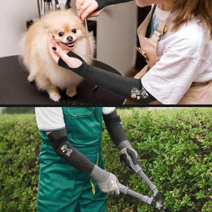 ANSI A4 Cut Resistant Arm Sleeves with UHMWPE, Lightweight and High-Strength, 15X Stronger than Steel, Comfort Protective Arm Guards for Gardening, Farming, Work, Construction, S913
