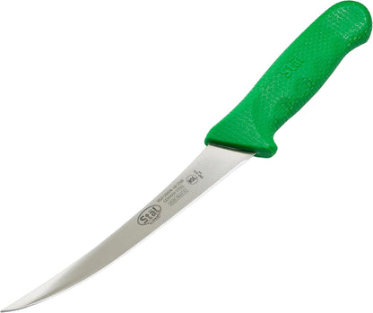 6" Commercial-Grade German Steel Boning Knife, Curved, Green