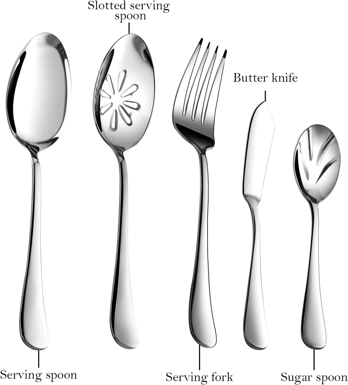 Silverware Set for 8, 40 Piece Stainless Steel Flatware Utensil Cutlery Set | Heavy Duty Steak Knife Fork and Spoon, Dishwasher Safe, Gift Package for Wedding Housewarming