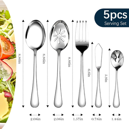Silverware Set for 8, 40 Piece Stainless Steel Flatware Utensil Cutlery Set | Heavy Duty Steak Knife Fork and Spoon, Dishwasher Safe, Gift Package for Wedding Housewarming