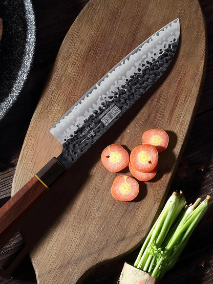 7" Santoku Knife, Japanese High Carbon Steel Kitchen Chef Knife