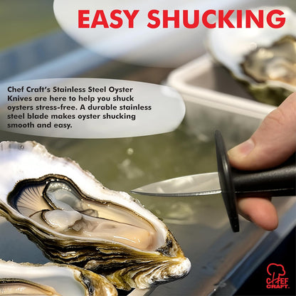 Stainless Steel Oyster Knife Plastic Handle