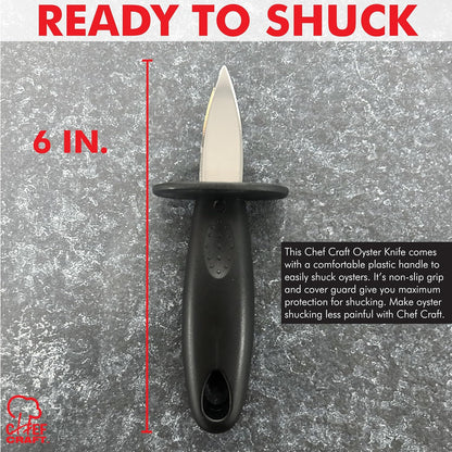 Stainless Steel Oyster Knife Plastic Handle