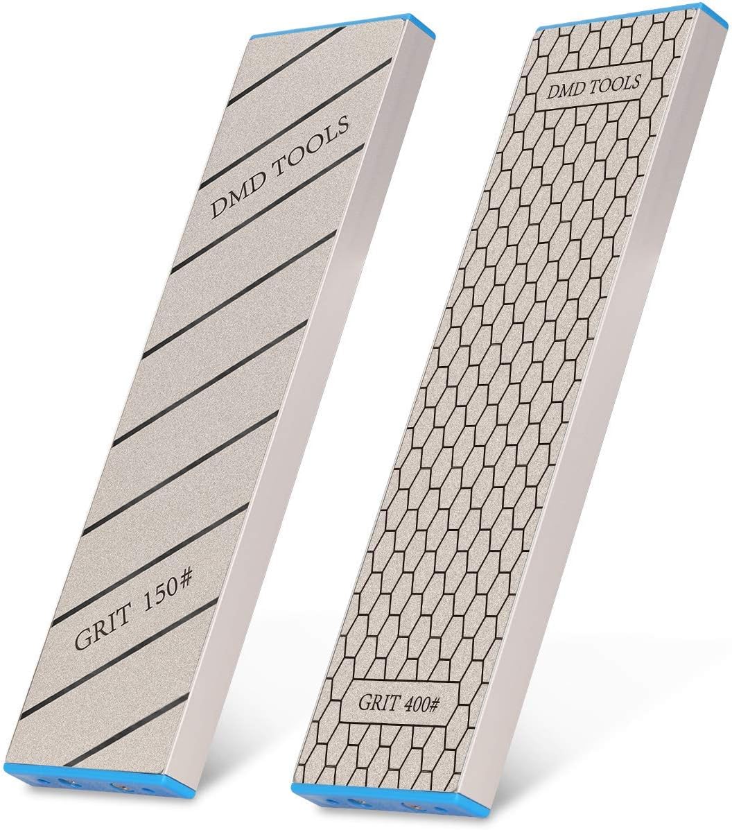Double-Sided Diamond Sharpening Stone | Delux Diamond Whetstone | Professional Bench Stone | Knife Chisel Honing Stone| 10 Inch | (150/400#) | Durable Quality and Exquisite Design