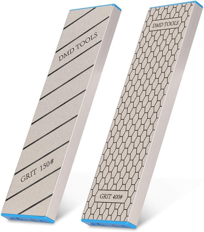 Double-Sided Diamond Sharpening Stone | Delux Diamond Whetstone | Professional Bench Stone | Knife Chisel Honing Stone| 10 Inch | (150/400#) | Durable Quality and Exquisite Design