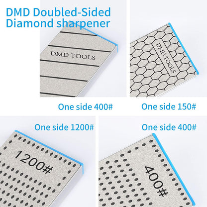 Double-Sided Diamond Sharpening Stone | Delux Diamond Whetstone | Professional Bench Stone | Knife Chisel Honing Stone| 10 Inch | (150/400#) | Durable Quality and Exquisite Design