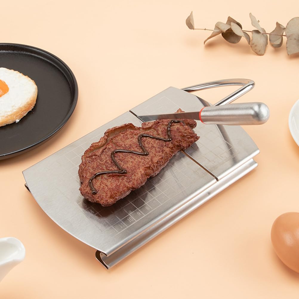 Multipurpose Cheese Slicer Cutter Board Cheese Slicers for Block Hand Slicer for Sausage Ham Fruit Vegetable Guillotine Style Kitchen Tool 8.66X8.26X1.18In