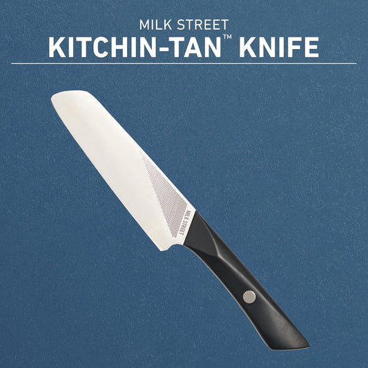 Milk Street Kitchin-tan Utility Knife, 5.5-Inch Japanese-Style Kitchen Knife – Razor-Sharp, Stay-Sharp Edge for Tomatoes, Bread & Veggies – Compact, Versatile, Comfortable Grip