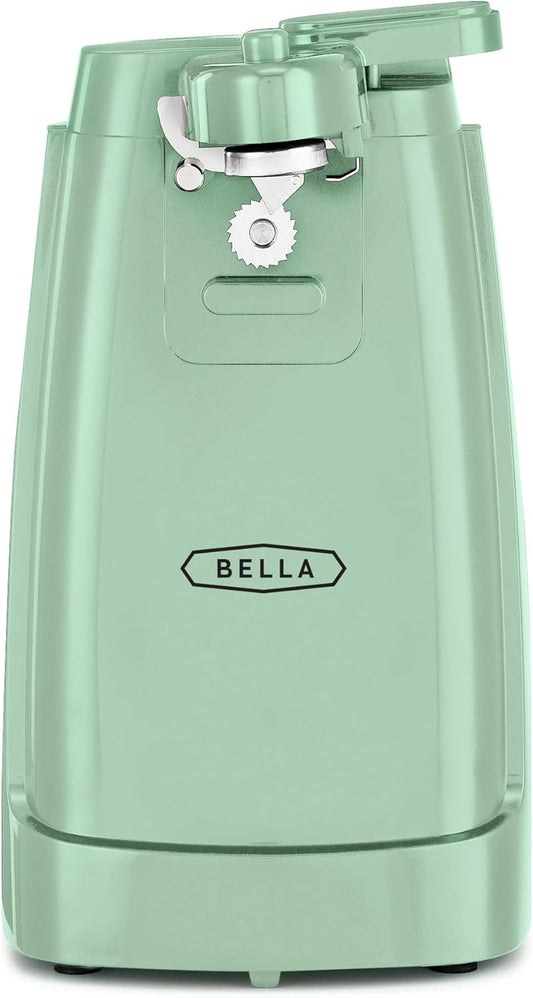 Electric Can Opener and Knife Sharpener, Removable Cutting Lever, Cord Storage, Stainless Steel Blade, Sage
