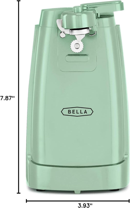 Electric Can Opener and Knife Sharpener, Removable Cutting Lever, Cord Storage, Stainless Steel Blade, Sage