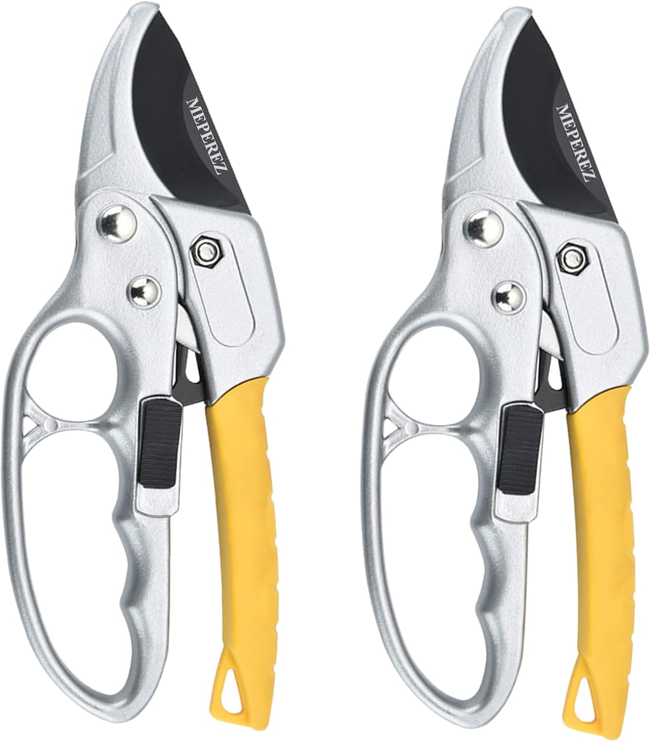 Premium Germany - Steel Pruning Shears, Work 3 Times Easier, Pruners Heady Duty, Sharp Garden Clippers Cuting Florist Flower, Hedge, Herb, Rose, Indoor Live Plants, Arthritis Weak Hand Snips