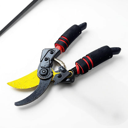 Premium Germany - Steel Pruning Shears, Work 3 Times Easier, Pruners Heady Duty, Sharp Garden Clippers Cuting Florist Flower, Hedge, Herb, Rose, Indoor Live Plants, Arthritis Weak Hand Snips