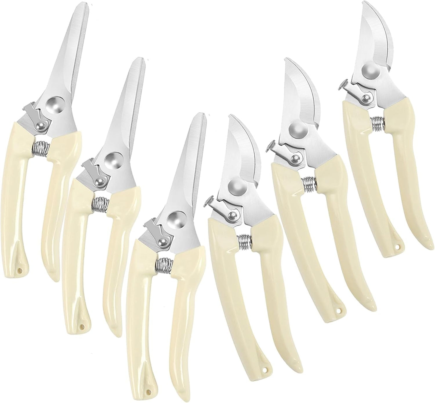 Premium Germany - Steel Pruning Shears, Work 3 Times Easier, Pruners Heady Duty, Sharp Garden Clippers Cuting Florist Flower, Hedge, Herb, Rose, Indoor Live Plants, Arthritis Weak Hand Snips
