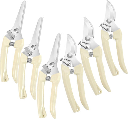 Premium Germany - Steel Pruning Shears, Work 3 Times Easier, Pruners Heady Duty, Sharp Garden Clippers Cuting Florist Flower, Hedge, Herb, Rose, Indoor Live Plants, Arthritis Weak Hand Snips