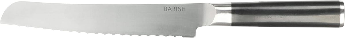 8-Inch Bread Knife – High-Carbon 1.4116 German Steel Kitchen Knife – Professional Serrated Cutlery for Slicing Bread and Baked Goods