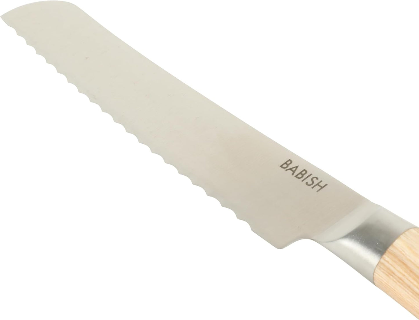 8-Inch Bread Knife – High-Carbon 1.4116 German Steel Kitchen Knife – Professional Serrated Cutlery for Slicing Bread and Baked Goods