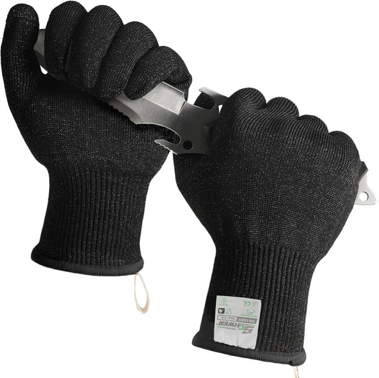 2 Pairs ANSI A7 Cut Resistant Gloves, Mandoline Glove for Kitchen, Breathable & Comfortable, Food Grade Cutting Gloves for Meat Cutting, Fish Processing, Carving, and Shelling, PR1509, M