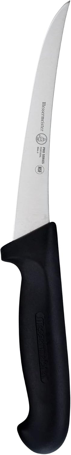 Pro Series 6” Semi-Flexible Curved Boning Knife - German X50 Stainless Steel & NSF-Approved PolyFibre Handle - 15-Degree Edge, Rust Resistant & Easy to Maintain - Made in Portugal