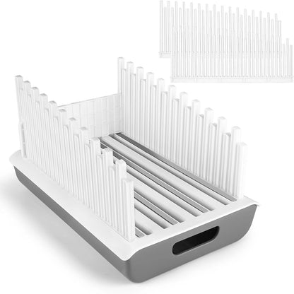 Bread Slicer Guide for Homemade Bread with 304 Stainless Steel Sheet and Storage Tray、3-Slice Thickness，Adjustable Width for Cake、Bagels、Toast.