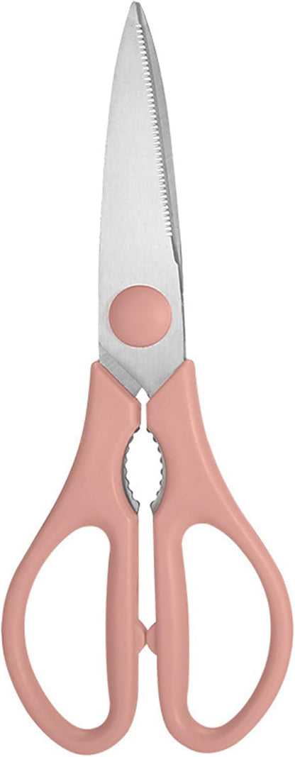 Pink Kitchen Shears, 8.5" Heavy Duty All Purpose Stainless Steel Scissors | Dishwasher Safe Kitchen Scissors With Soft Comfort-Grip Handle, Food & Meat Scissors, Home, Kitchen, Everyday Use