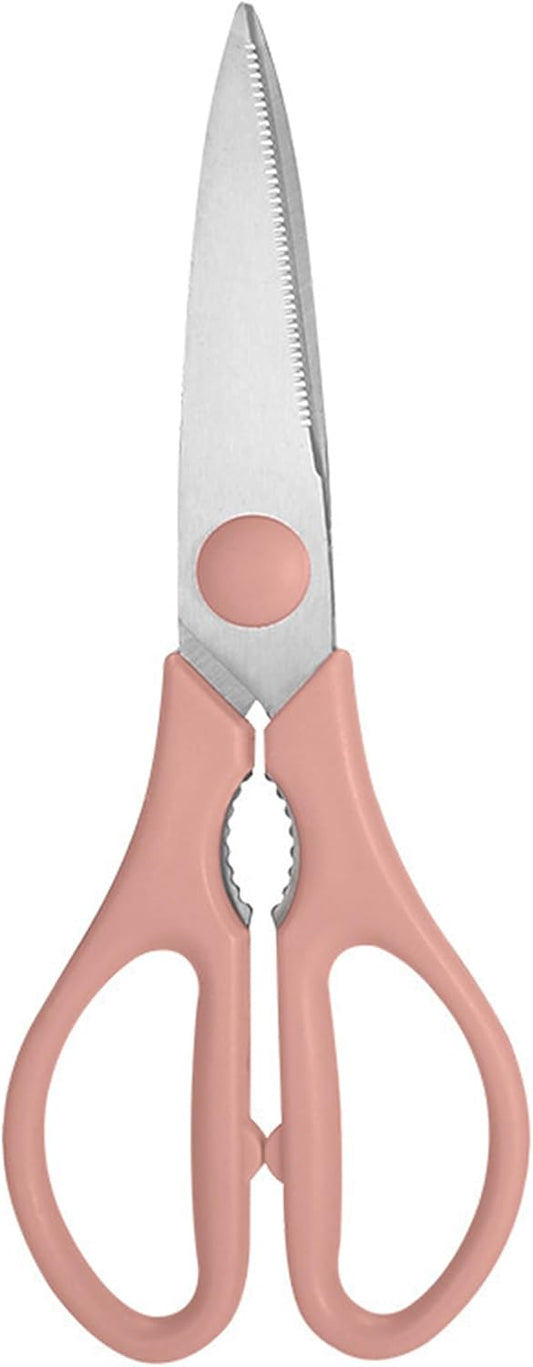Pink Kitchen Shears, 8.5" Heavy Duty All Purpose Stainless Steel Scissors | Dishwasher Safe Kitchen Scissors With Soft Comfort-Grip Handle, Food & Meat Scissors, Home, Kitchen, Everyday Use