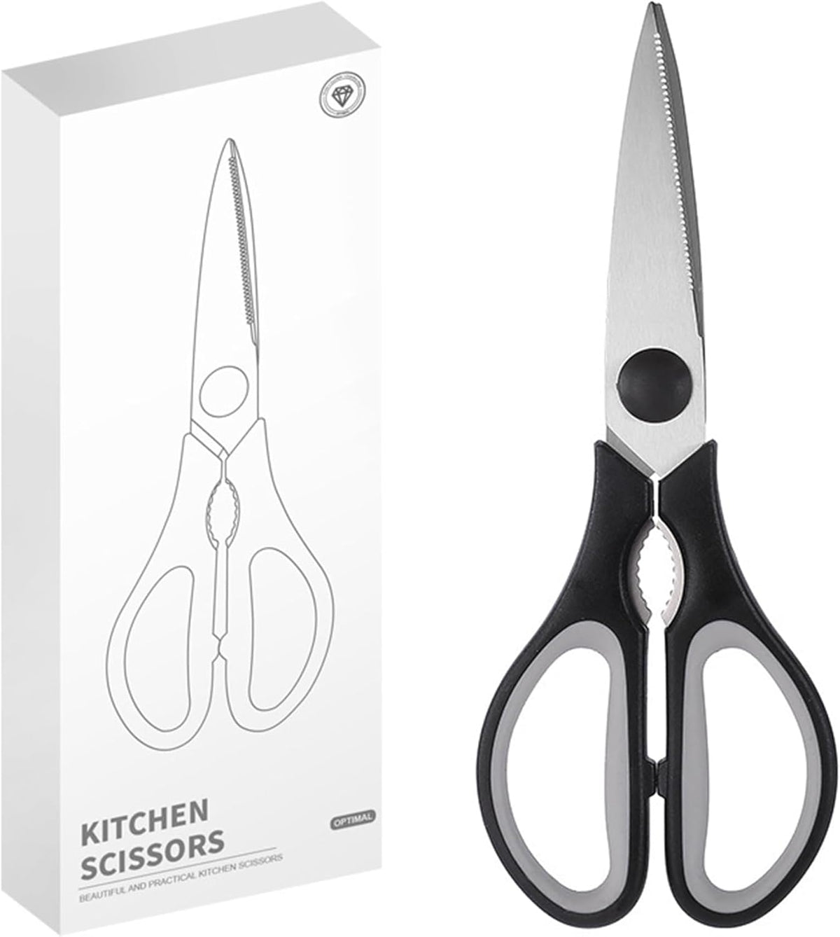 Pink Kitchen Shears, 8.5" Heavy Duty All Purpose Stainless Steel Scissors | Dishwasher Safe Kitchen Scissors With Soft Comfort-Grip Handle, Food & Meat Scissors, Home, Kitchen, Everyday Use