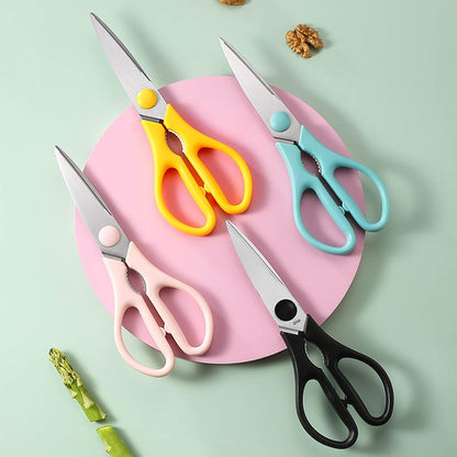 Pink Kitchen Shears, 8.5" Heavy Duty All Purpose Stainless Steel Scissors | Dishwasher Safe Kitchen Scissors With Soft Comfort-Grip Handle, Food & Meat Scissors, Home, Kitchen, Everyday Use