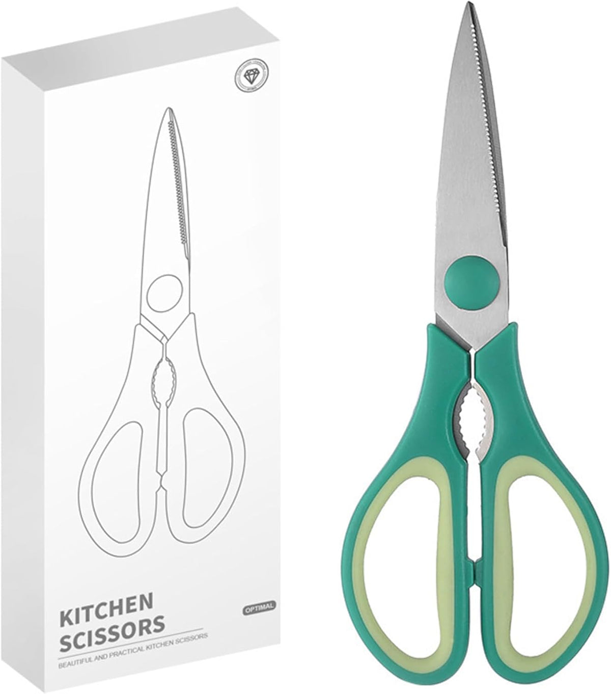 Pink Kitchen Shears, 8.5" Heavy Duty All Purpose Stainless Steel Scissors | Dishwasher Safe Kitchen Scissors With Soft Comfort-Grip Handle, Food & Meat Scissors, Home, Kitchen, Everyday Use