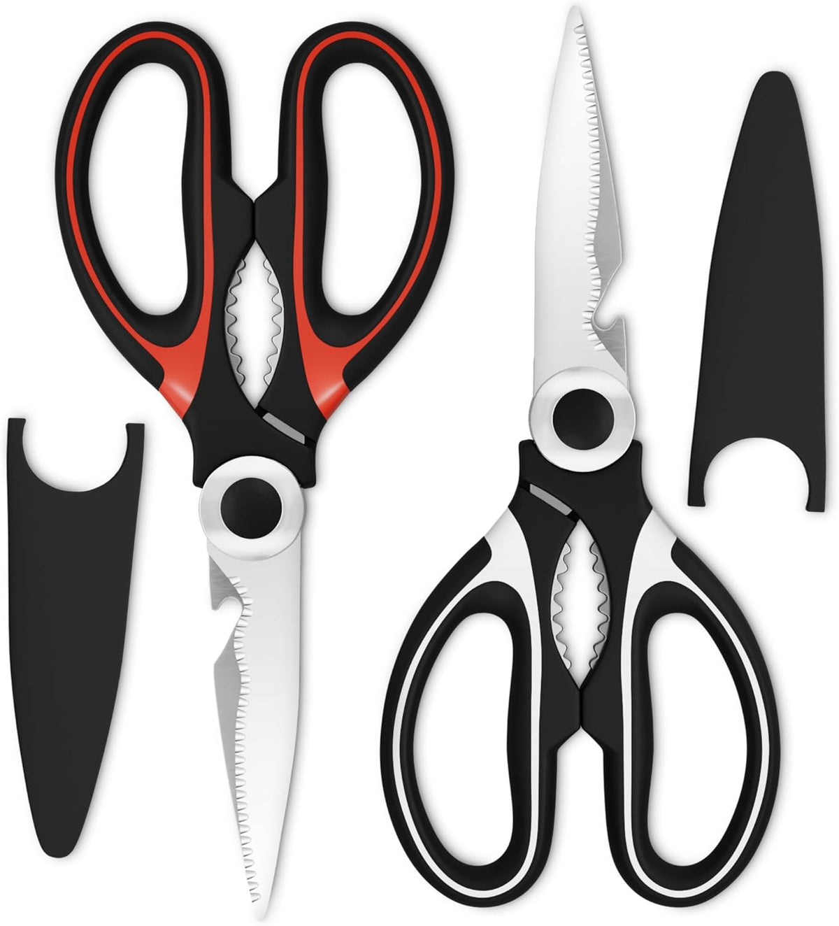 2 in 1 Kitchen Scissors for Food with Cutting Board, Safety Lock