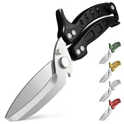 2 in 1 Kitchen Scissors for Food with Cutting Board, Safety Lock