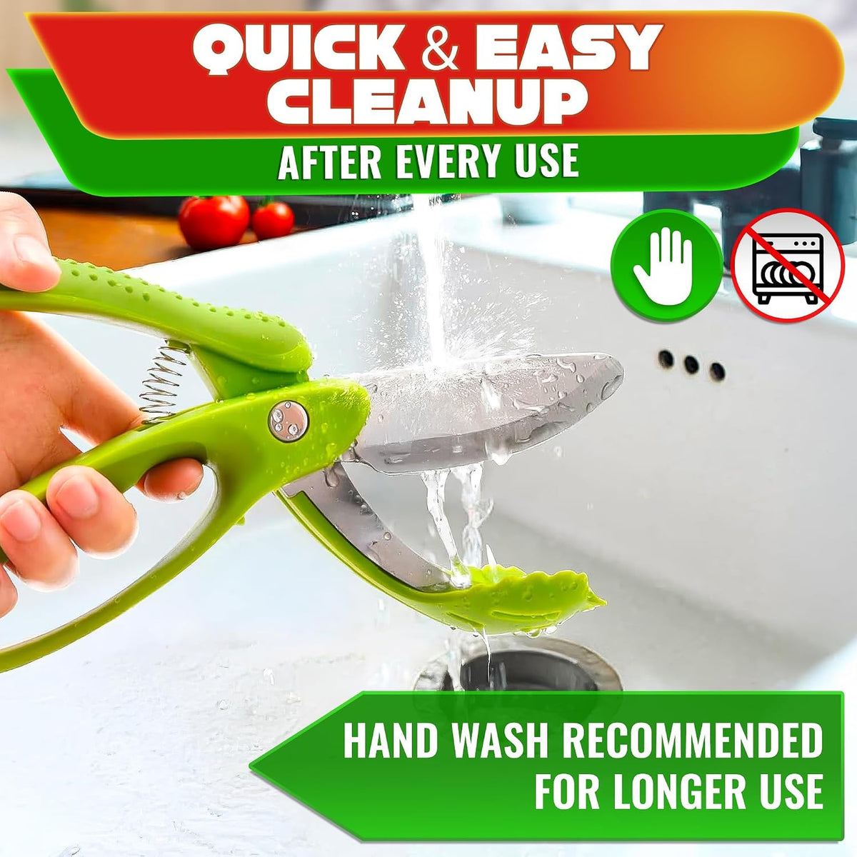 2 in 1 Kitchen Scissors for Food with Cutting Board, Safety Lock