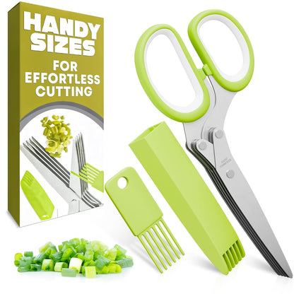 2 in 1 Kitchen Scissors for Food with Cutting Board, Safety Lock