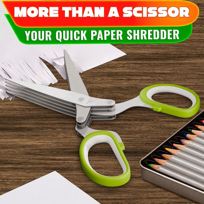 2 in 1 Kitchen Scissors for Food with Cutting Board, Safety Lock
