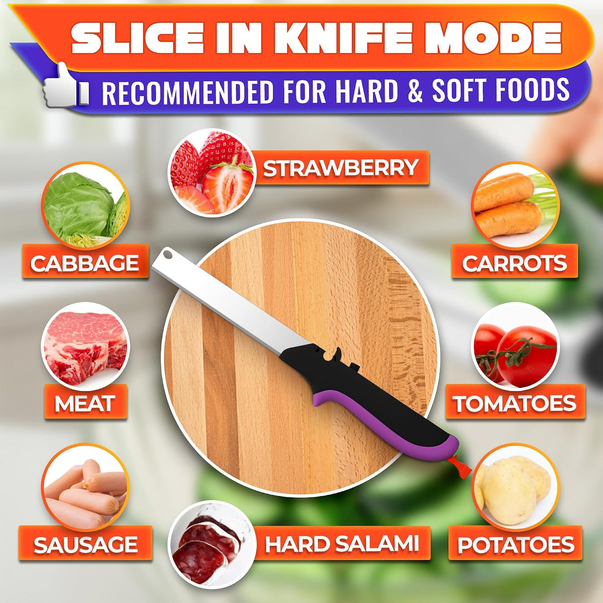 2 in 1 Kitchen Scissors for Food with Cutting Board, Safety Lock