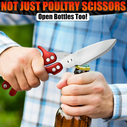 2 in 1 Kitchen Scissors for Food with Cutting Board, Safety Lock