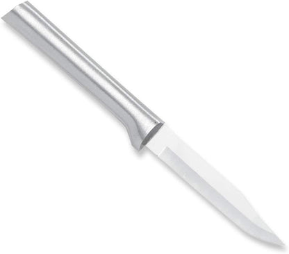 Regular Paring Knife (R101), Silver Handle | 3.25" Stainless Steel Blade, Silver Cast Aluminum Handle