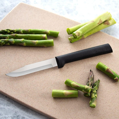Regular Paring Knife (R101), Silver Handle | 3.25" Stainless Steel Blade, Silver Cast Aluminum Handle
