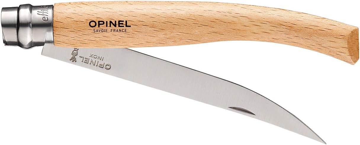 Effile Slimline Series Folding Fillet Knife – Slim Blade Folding Knife, Virobloc Locking Collar, Sustainably Harvested Wood Handles, Updated Blade Profile (Beechwood/No.12)