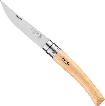Effile Slimline Series Folding Fillet Knife – Slim Blade Folding Knife, Virobloc Locking Collar, Sustainably Harvested Wood Handles, Updated Blade Profile (Beechwood/No.12)