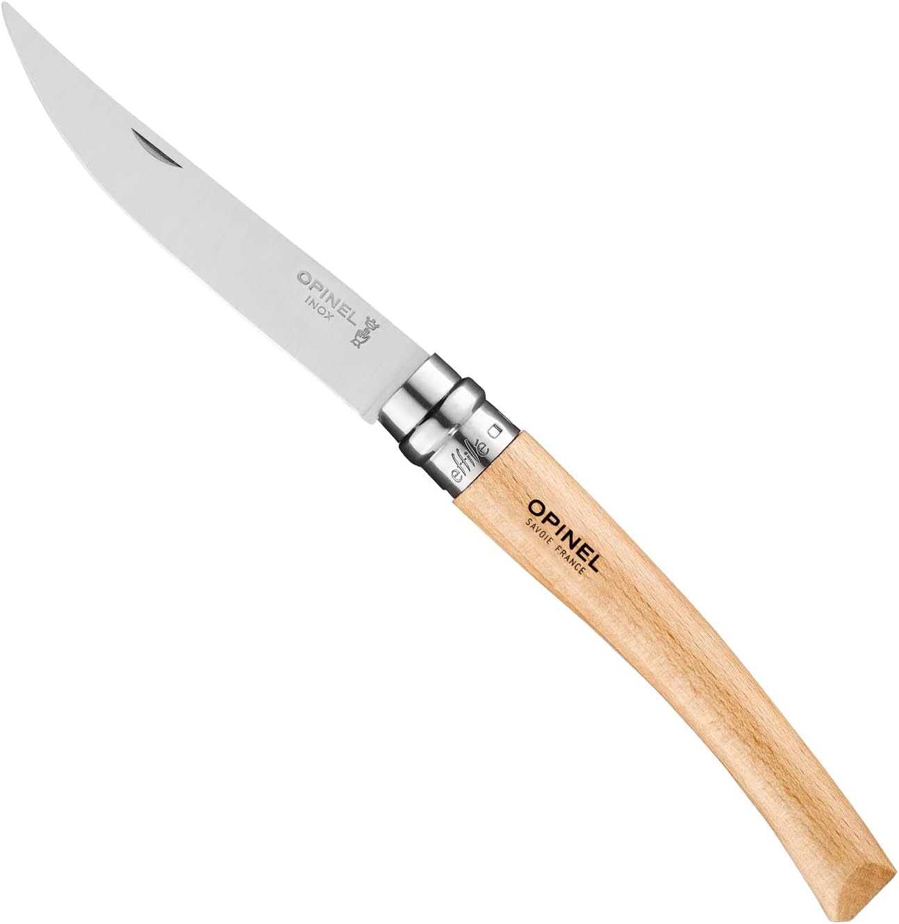 Effile Slimline Series Folding Fillet Knife – Slim Blade Folding Knife, Virobloc Locking Collar, Sustainably Harvested Wood Handles, Updated Blade Profile (Beechwood/No.12)