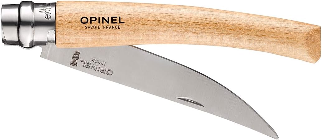 Effile Slimline Series Folding Fillet Knife – Slim Blade Folding Knife, Virobloc Locking Collar, Sustainably Harvested Wood Handles, Updated Blade Profile (Beechwood/No.12)