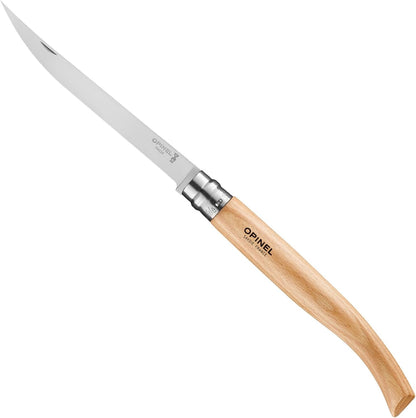 Effile Slimline Series Folding Fillet Knife – Slim Blade Folding Knife, Virobloc Locking Collar, Sustainably Harvested Wood Handles, Updated Blade Profile (Beechwood/No.12)