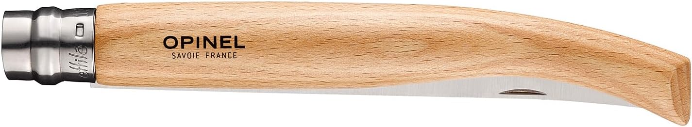 Effile Slimline Series Folding Fillet Knife – Slim Blade Folding Knife, Virobloc Locking Collar, Sustainably Harvested Wood Handles, Updated Blade Profile (Beechwood/No.12)