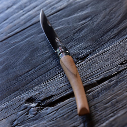 Effile Slimline Series Folding Fillet Knife – Slim Blade Folding Knife, Virobloc Locking Collar, Sustainably Harvested Wood Handles, Updated Blade Profile (Beechwood/No.12)