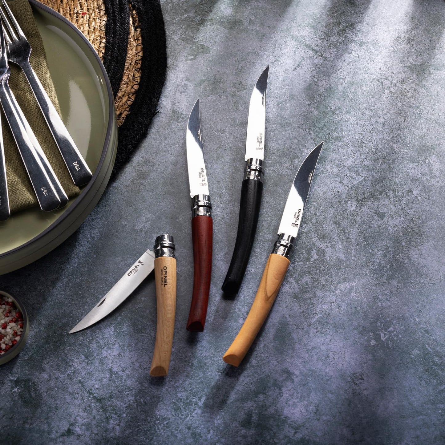 Effile Slimline Series Folding Fillet Knife – Slim Blade Folding Knife, Virobloc Locking Collar, Sustainably Harvested Wood Handles, Updated Blade Profile (Beechwood/No.12)