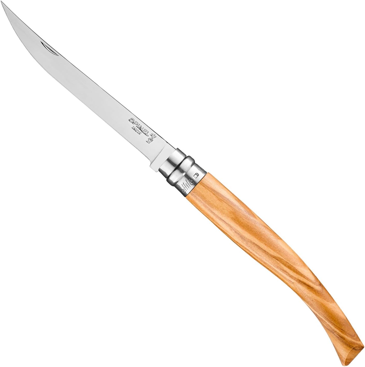 Effile Slimline Series Folding Fillet Knife – Slim Blade Folding Knife, Virobloc Locking Collar, Sustainably Harvested Wood Handles, Updated Blade Profile (Beechwood/No.12)